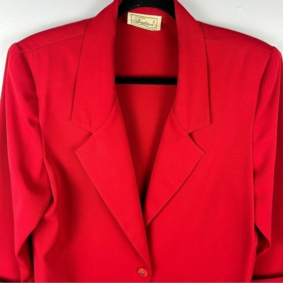 Vintage Tradition Classic Red Blazer Jacket Retro Size 10 - Picture 3 of 13